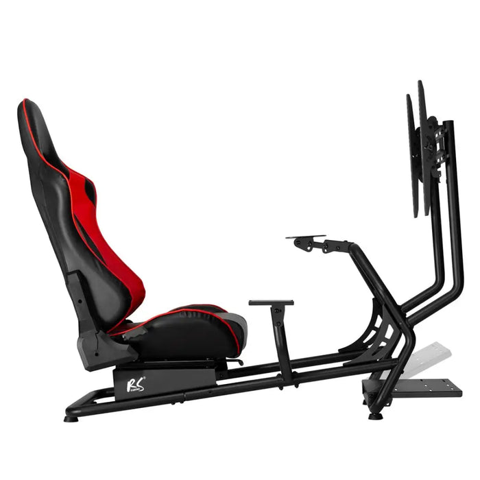 NanoRS RS160 Gaming Chair Racing Simulator Stand 3 in 1 PC Console Gamers Synthetic Leather Cover Steering Wheel Stand