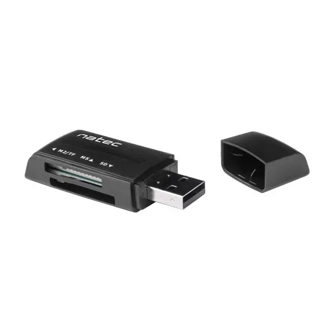 Natec Card Reader MINI ANT 3 SDHC MMC M2 MICRO SD USB 2.0 Black - Аксесоари<<<NATEC компютърна