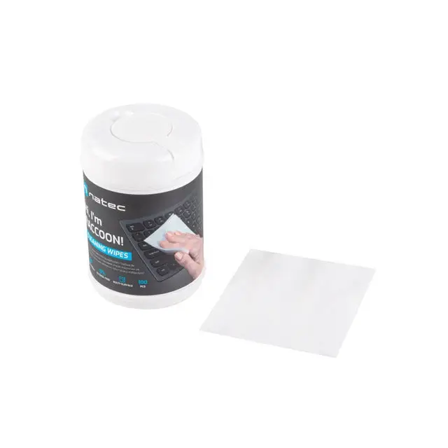 Natec Cleaning Wipes Raccoon 10x10 cm 100-Pack - Аксесоари<<<NATEC компютърна периферия<<<NATEC<<<PolyComp&&&Cleaning