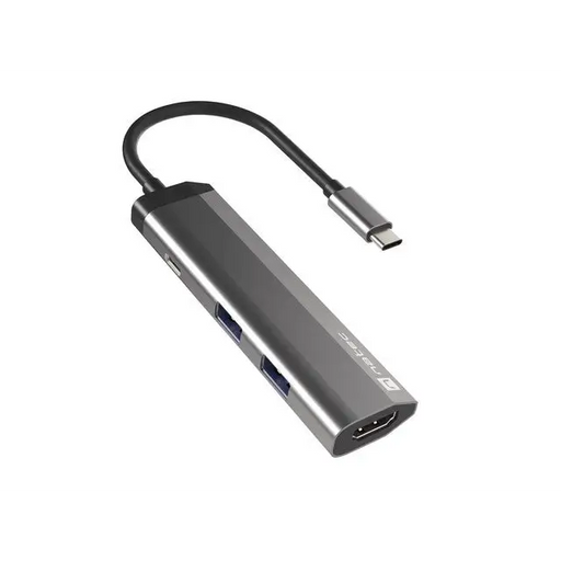 Natec Fowler Multiport Adapter 4 in 1 2xUSB 3.0 HUB HDMI 4K USB-C PD Slim - Аксесоари<<<NATEC компютърна