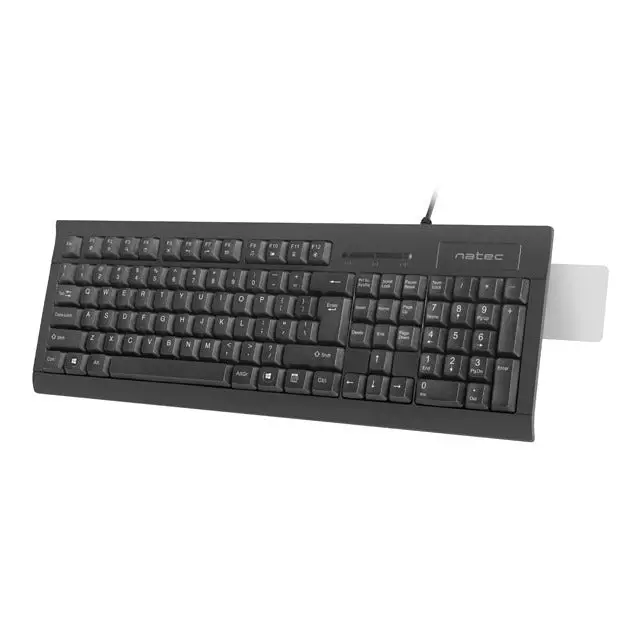 Natec Keyboard Moray US Layout With Id Card Reader Black - Клавиатури<<<NATEC компютърна