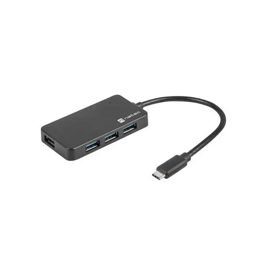 Natec usb 3.0 hub silkworm 4-ports black usb-c - Аксесоари<<<NATEC компютърна