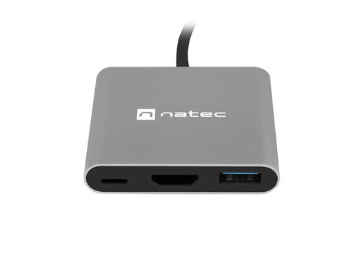 Natec USB-C Multiport Adapter 3 in 1 Fowler MINI USB 3.0 HDMI 4K USB-C PD - Аксесоари<<<NATEC компютърна