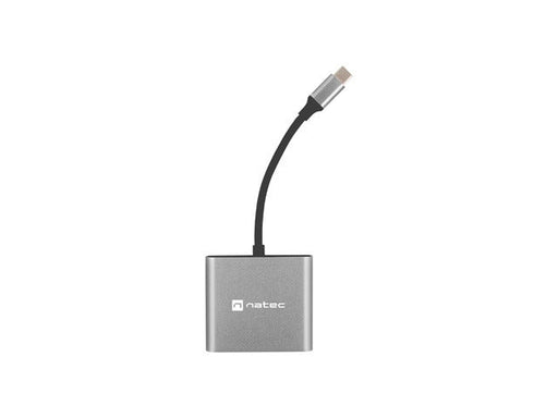 Natec USB-C Multiport Adapter 3 in 1 Fowler MINI USB 3.0 HDMI 4K USB-C PD - Аксесоари<<<NATEC компютърна