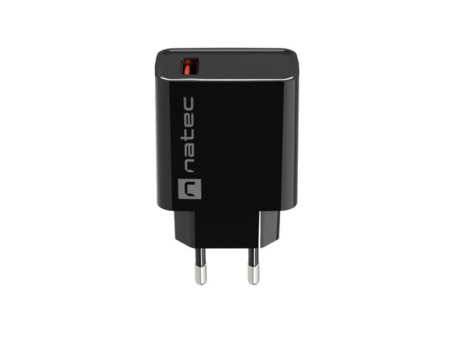 Natec USB Charger Ribera 1X USB-A 18W Black - Аксесоари<<<NATEC компютърна периферия<<<NATEC<<<PolyComp&&&USB зарядни и