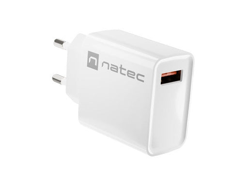 Natec USB Charger Ribera 1X USB-A 18W White - Аксесоари<<<NATEC компютърна периферия<<<NATEC<<<PolyComp&&&USB зарядни и