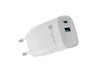 Natec USB Charger Ribera Gan 1X USB-A + 1X USB-C 30W White - Аксесоари<<<NATEC компютърна