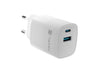 Natec USB Charger Ribera Gan 1X USB-A + 1X USB-C 30W White - Аксесоари<<<NATEC компютърна