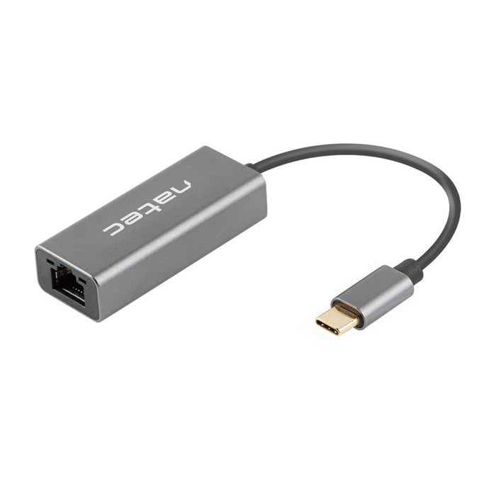 Natec Cricket USB to RJ45 Ethernet Adapter Network Card Cricket USB-C 3.1, 1xRJ45 1GB, Cable