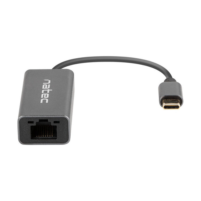 Natec Cricket USB to RJ45 Ethernet Adapter Network Card Cricket USB-C 3.1, 1xRJ45 1GB, Cable