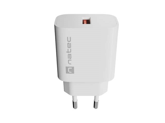 WALL CHARGER NATEC RIBERA 1X USB-A 18W WHITE