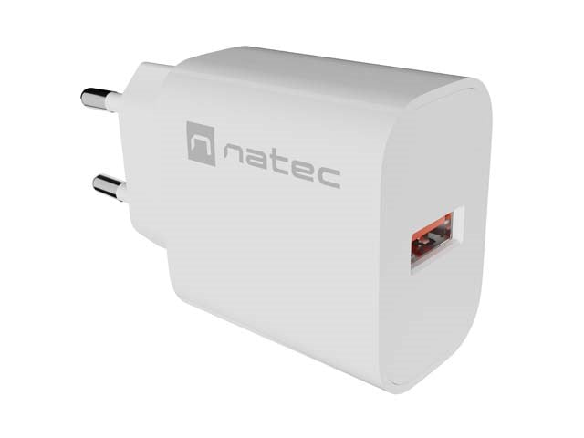 WALL CHARGER NATEC RIBERA 1X USB-A 18W WHITE