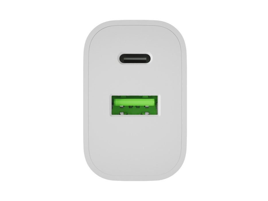 WALL CHARGER NATEC RIBERA 1X USB-A + 1X USB-C 20W WHITE