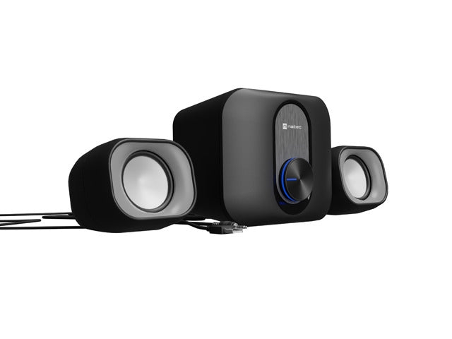 Natec Speakers Pug 11w rms 2.1, Black