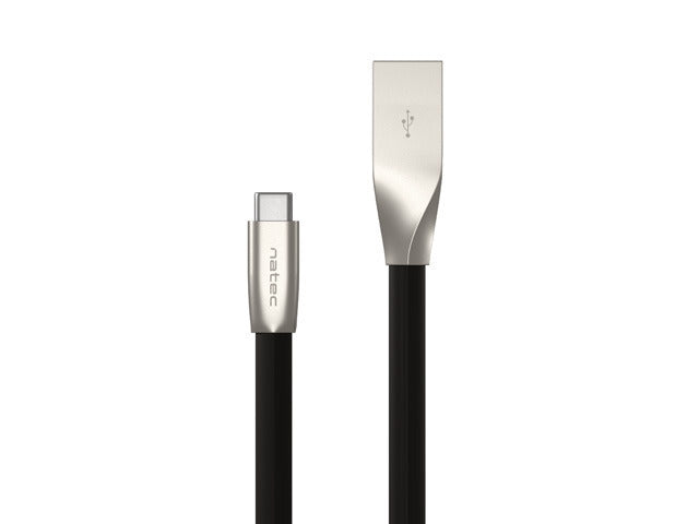 Natec USB-C(M) -> USB-A (M) 2.0 cable 1m. Black metal
