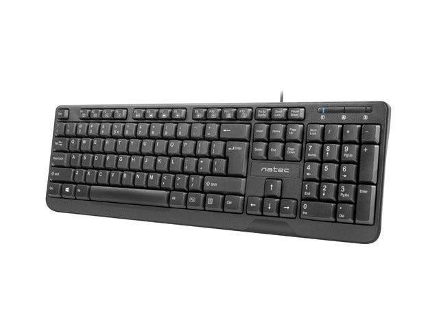 Natec Keyboard Trout US Layout Slim, Black