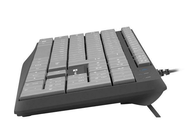 Natec keyboard Nautilus SLIM Black-Grey US layout