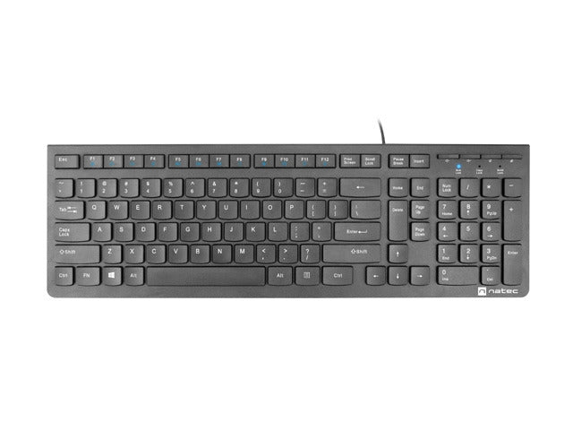 Natec Keyboard Discus 2 SLIM US Layout Black