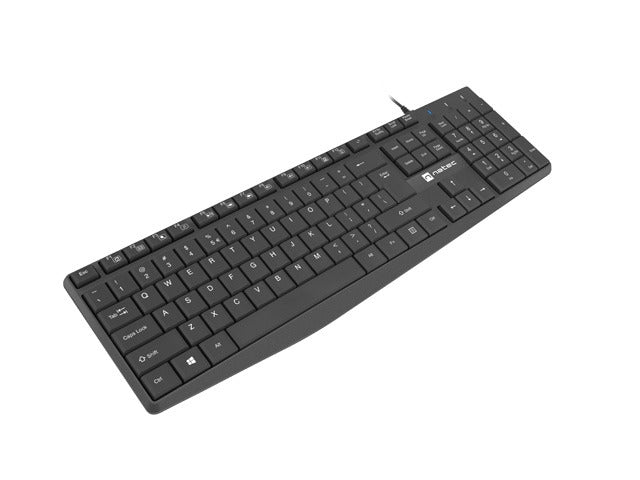Natec Keyboard Nautilus SLIM US Layout Black