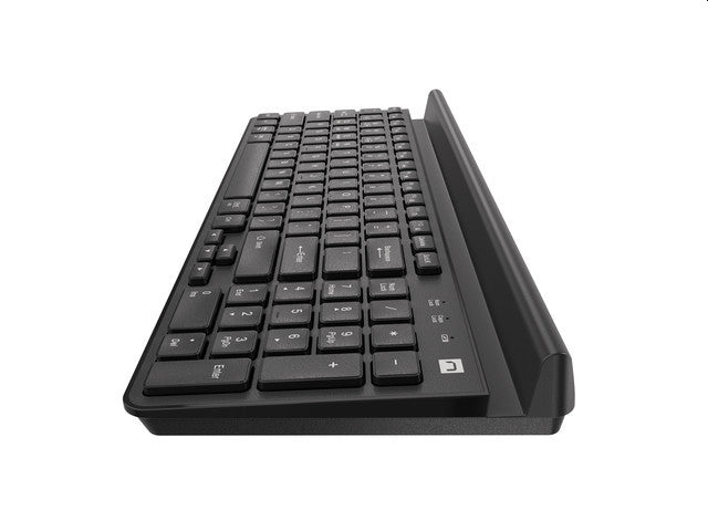 Natec Keyboard Felimare US Layout Wireless Bluetooth + 2.4 GHz Slim Pnone/Tablet Holder, Black