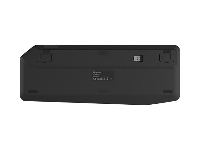 Natec Turbot 2 Keyboard, US, Wireless, BT, 2.4GHz, X-Scissors with Touchpad for Smart TV, Black-Gray