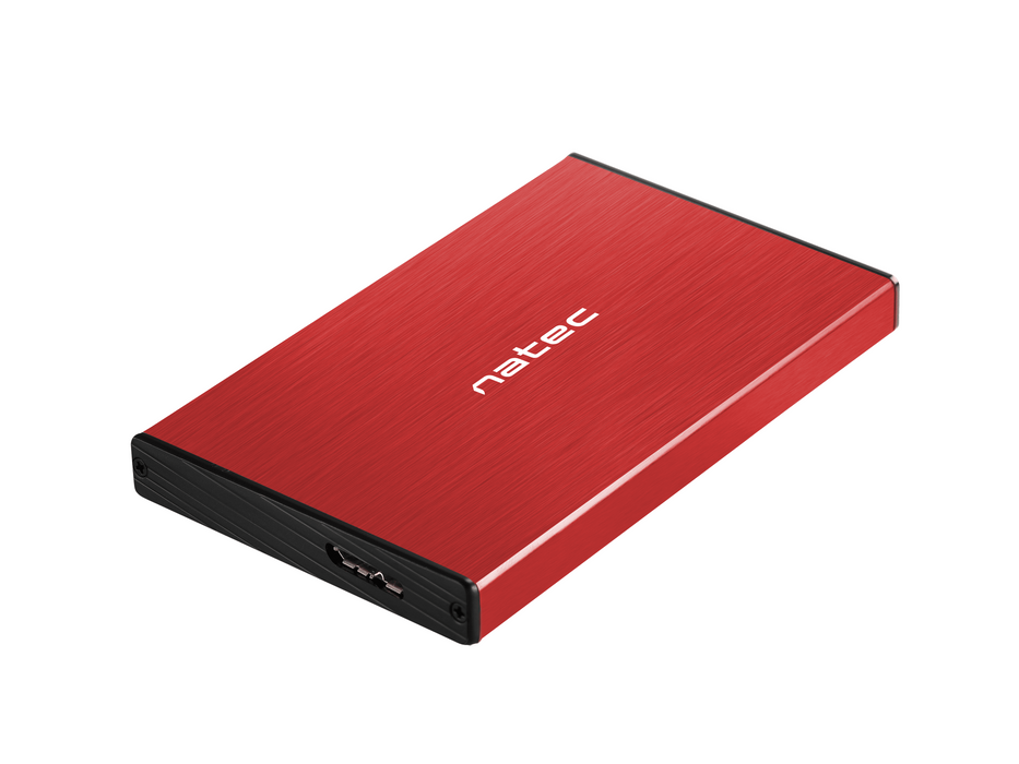 2.5'' hard drive tray, Natec Rhino Go, USB 3.0, red