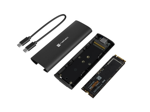 Natec External SSD Enclosure Rhino M.2 NVME Lite USB-C 3.1 GEN 2 Aluminium