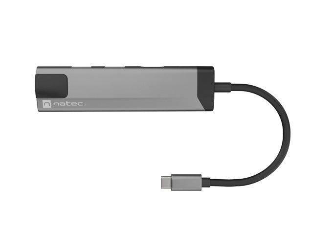 Natec Fowler Go Multiport Adapter 5 in 1, 2xUSB 3.0 HUB, HDMI 4K, USB-C PD, RJ45
