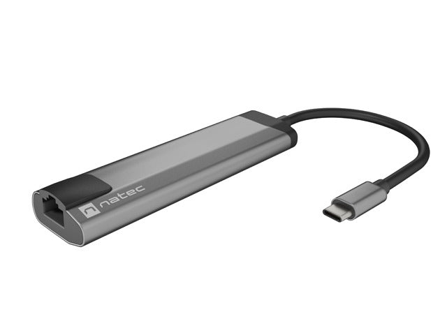 Natec Fowler Go Multiport Adapter 5 in 1, 2xUSB 3.0 HUB, HDMI 4K, USB-C PD, RJ45
