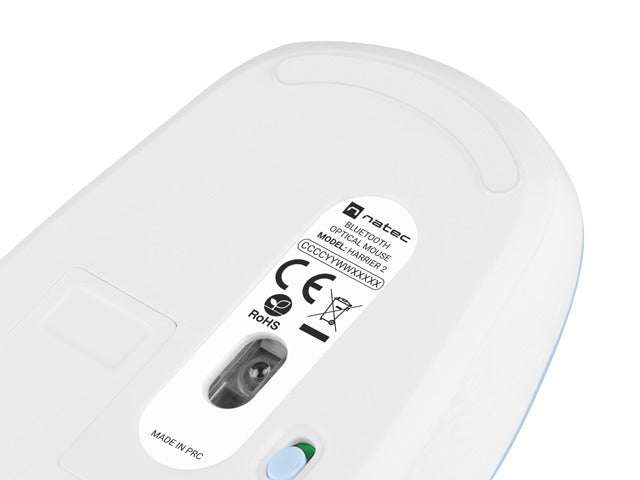 Natec Mouse Harrier 2, 1600 DPI Bluetooth 5.1 White-Blue