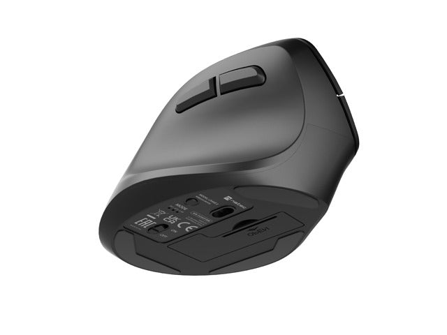 Natec Vertical Mouse Crake 2  BLUETOOTH 5.2 + 2.4GHZ BLACK 2400dpi, Left handed, black