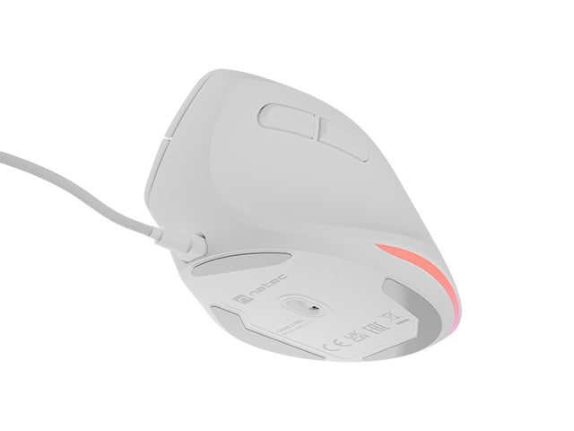 Natec Vertical Mouse Crake 2 Pro 12800DPI Optical White