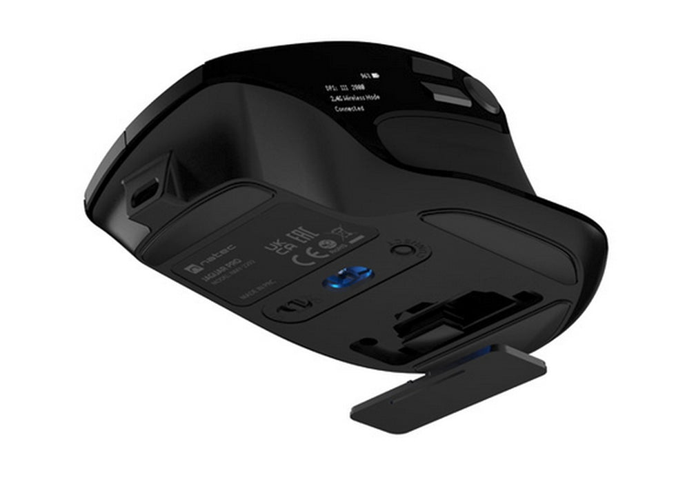 Natec Mouse Jaguar Pro Wireless 4000DPI Optical Silent, fast scroll, programmable, Black