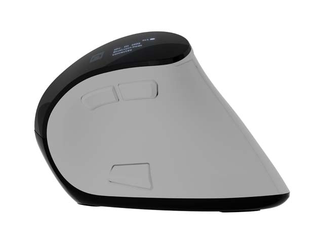 Natec Euphonie Vertical Mouse PRO Wireless  BT 5.0, 4000DPI Silent, Programmable, White