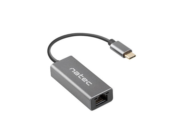 Natec Cricket USB to RJ45 Ethernet Adapter Network Card Cricket USB-C 3.1, 1xRJ45 1GB, Cable