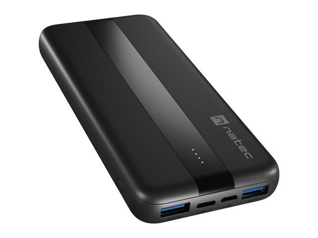 Natec Powerbank Trevi Slim Q V2 10000MAh 2X USB-A 18W + 1X USB-C 20W + USB-C - USB0-C CABLE