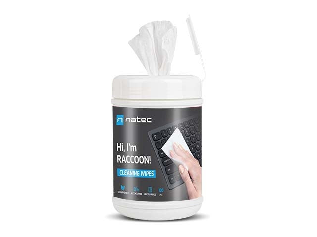 Natec Cleaning Wipes Raccoon 10x10 cm 100-Pack