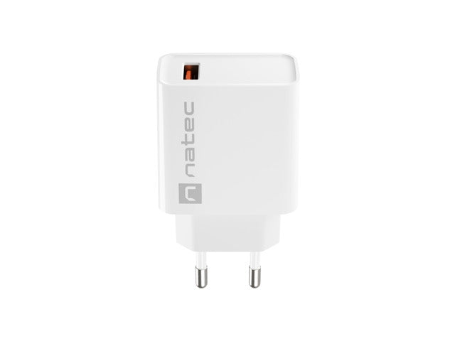 Natec USB Charger Ribera 1X USB-A 18W, White