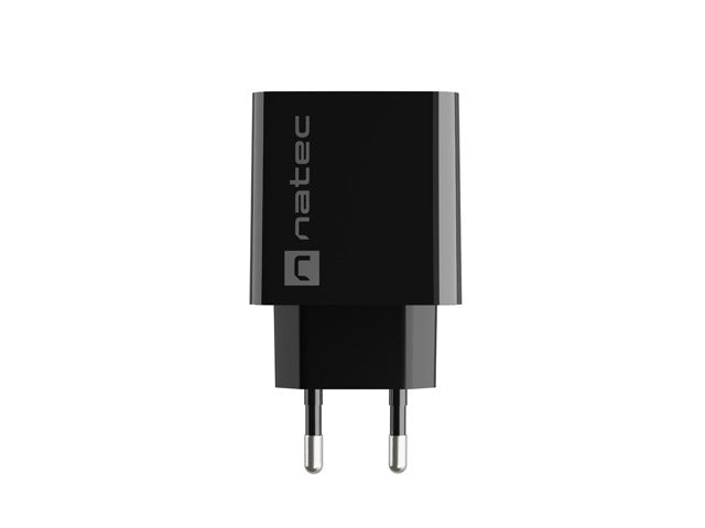 Natec USB Charger Ribera 1X USB-A + 1X USB-C 20W, Black