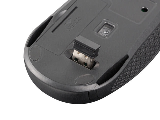 Natec Set 2 in 1 Keyboard Black Squid + Mouse Wireless US Layout