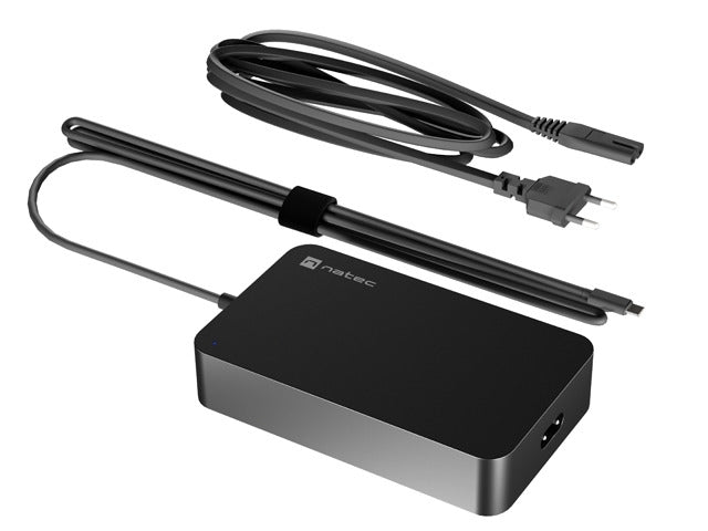 Natec Grayling Laptop Charger, 90W, USB-C for laptops, tablets, phones