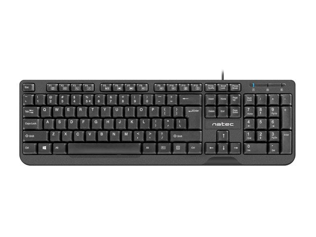 Natec Keyboard Trout US Layout Slim, Black