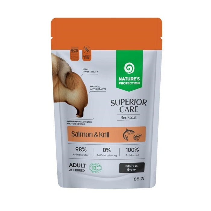 NATURE'S PROTECTION Superior Care Red coat Salmon&Krill - wet dog food - 85g