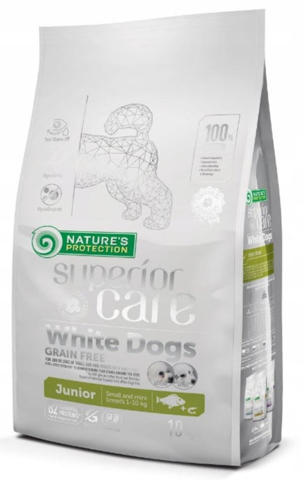NATURE'S PROTECTION Superior Care White Dogs Grain Free Junior Small Białoryba - dry food for puppies - 10 kg