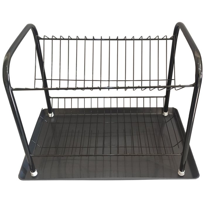 DRYER FOR DISHES 2 TIER BLACK NEGO