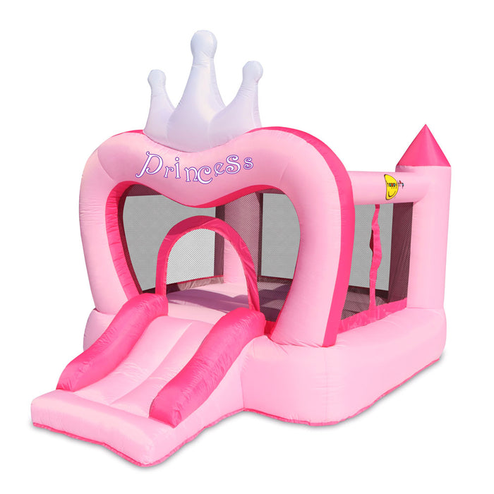 Надуваем батут с пързалка и помпа Happy Hop - Princess, 285 x 210 x 220 cm