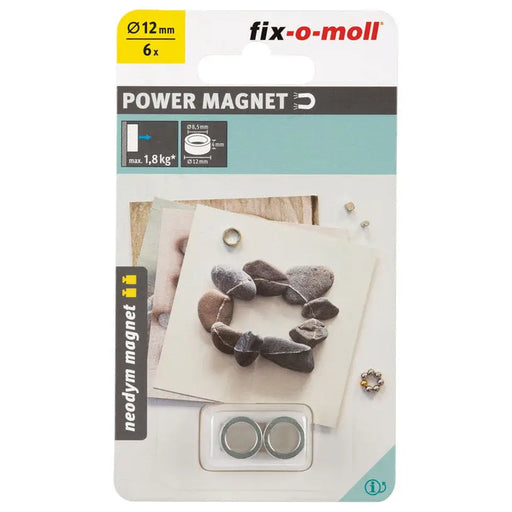 NEODYMIUM MAGNET RING GRAY 8.5/12/4 MM 6 PCS FIX-O-MOLL - Магнитни инструменти и аксесоари<<<Ръчни