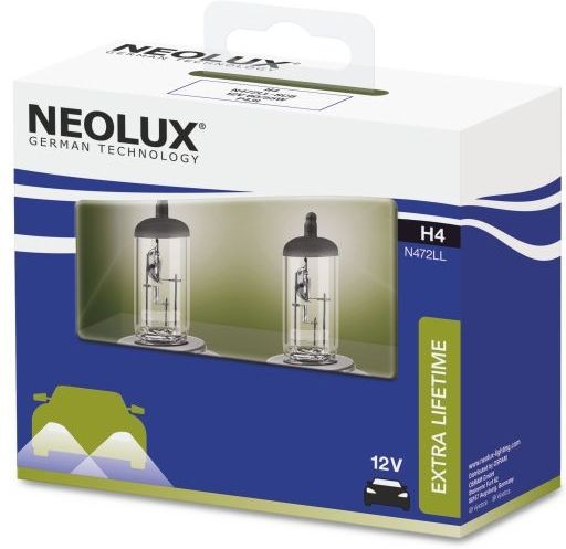NEOLUX H4 3500K 55W 12V DOUBLE SOFT CARTON BOX X2 PCS