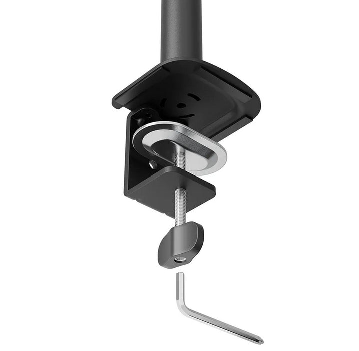 Neomounts Nero Single Flat Screen Desk Mount (phone holder+Quick-fix clamp/grommet)