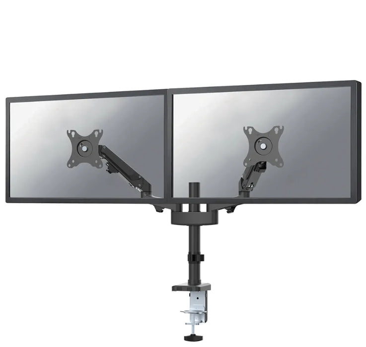 Neomounts Desk Pole Mount (clamp/grommet) for 2 Monitor Screens